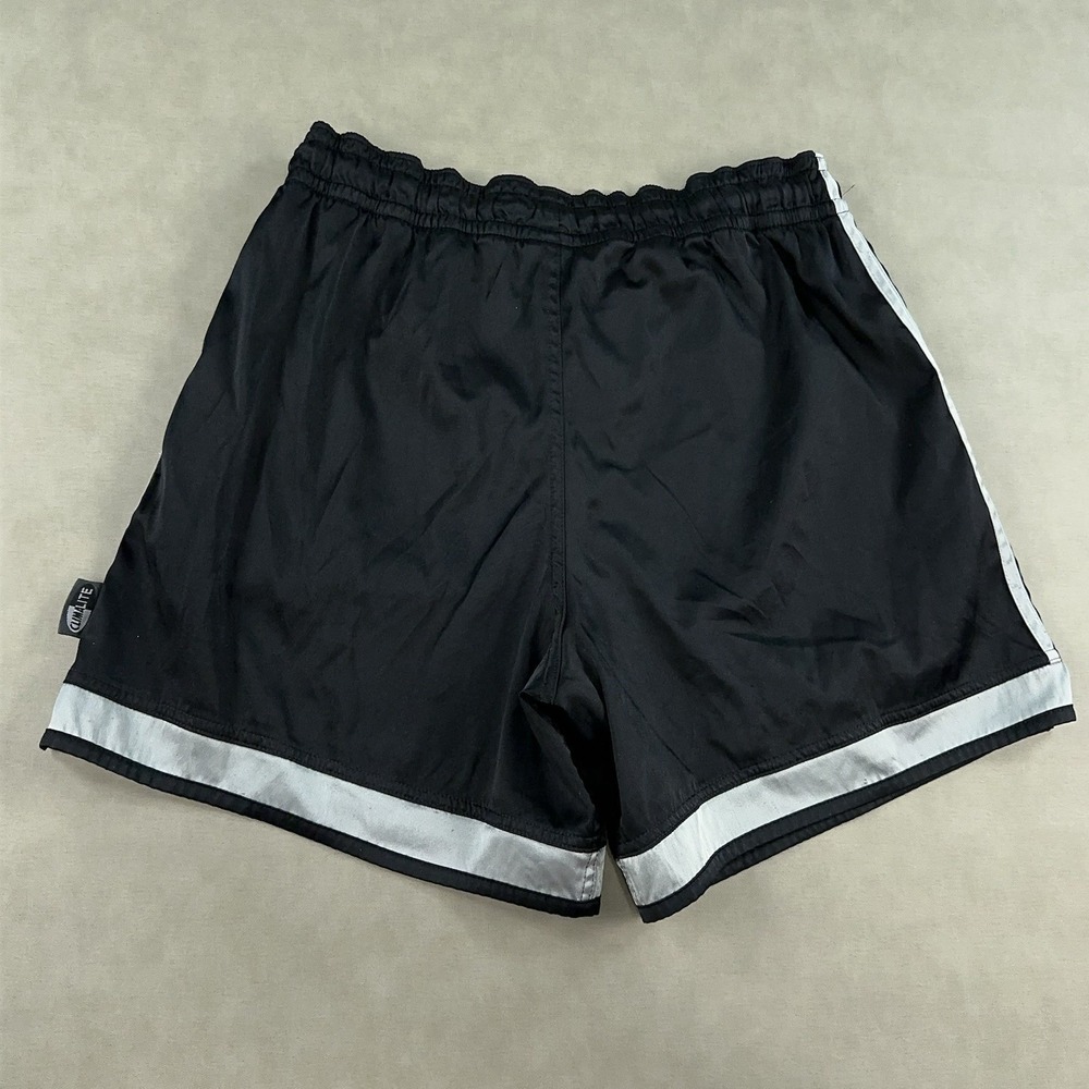 Adidas Vintage Rare Soccer Shorts Silky Dazzle Black White Climalite Men's Small - Picture 2 of 10